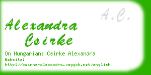 alexandra csirke business card